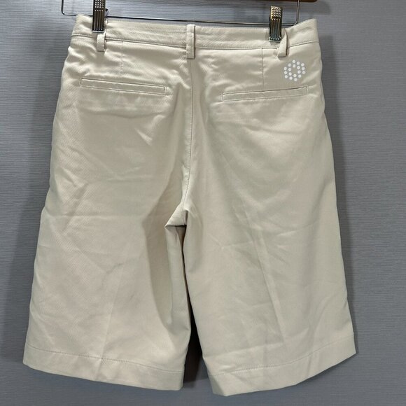 Puma Shorts Boys Large Tech Shorts Beige Srtetch Pockets Bermuda Logo - Picture 3 of 6